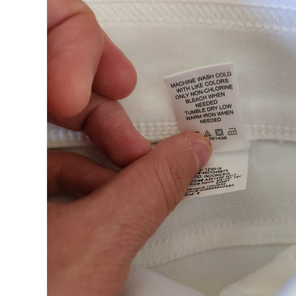 Martha Stewart‎ Women's Jeans Size 4 TallWhite Knit Denim Ankle  NWOT - Picture 14 of 15